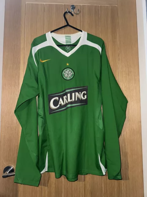 Celtic L/S Away Football Shirt 2005/06 Adults M Nike, Nakamura 25