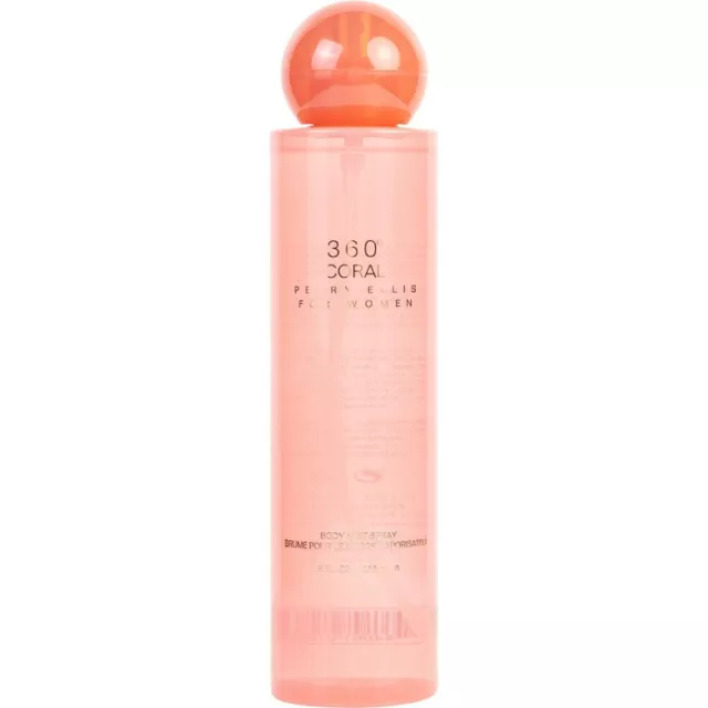 360 coral by Perry Ellis for Women Body Mist 8 oz New