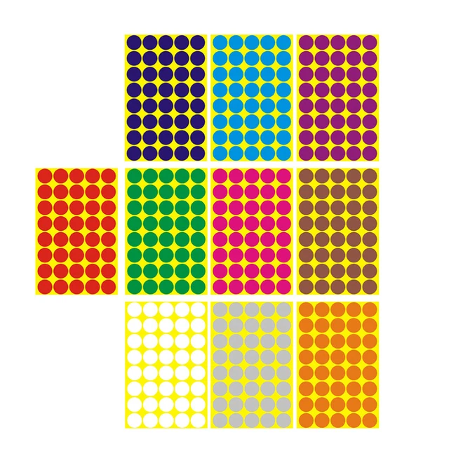 30 SHEETS POINT Rond Stickers Étiquettes Autocollantes Écriture EUR 12 ...
