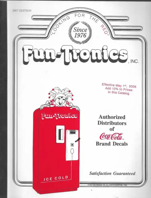 MR1390:Authorized Distributor Coca-Cola Brand Decals,Fun-Tronics 125pg Catalog