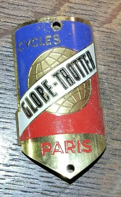Plaque d'identification nominative vélo ancien Mobylette Motobécane