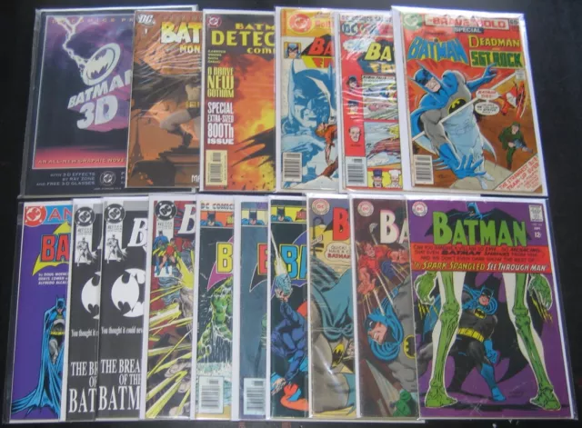 Batman Silver Bronze Modern Age Lot Of 19! 3-D! Detective! Family! All-Star!