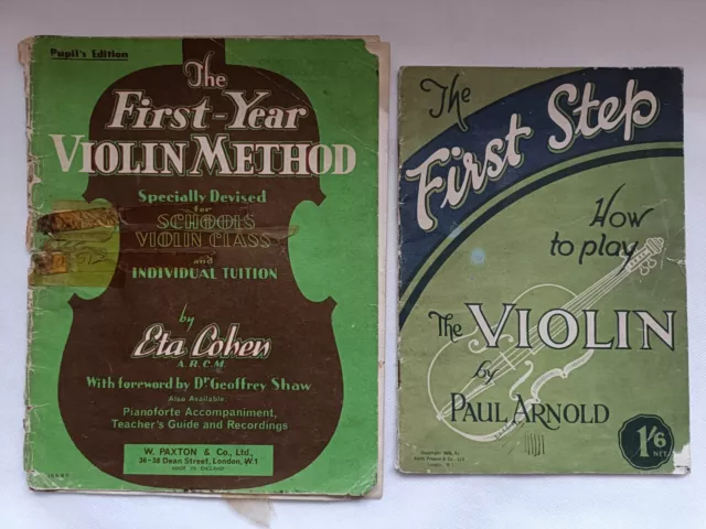 Violin Players Method and Learning Sheet Music Book - Vintage