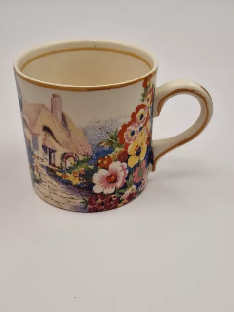 Vintage 1930's Swinnertons's"Old English Cottage Gardens" Demitasse Coffee Cup