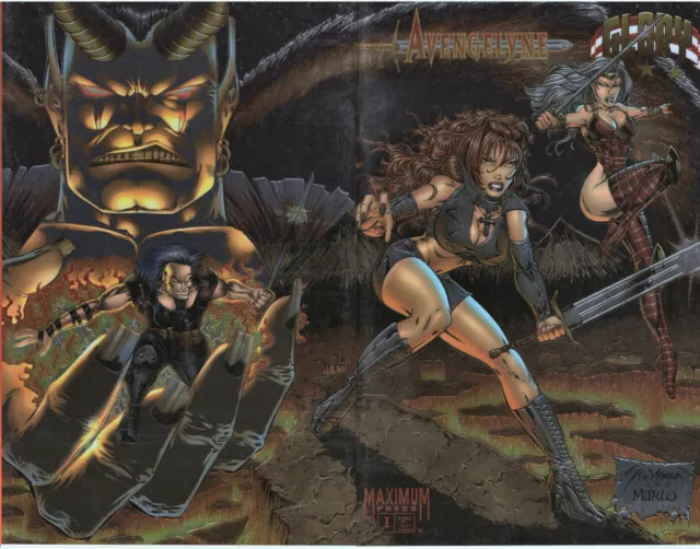 Avengelyne Glory #1 (1995) Wrap Chromium Cover NM+ Maximum Press