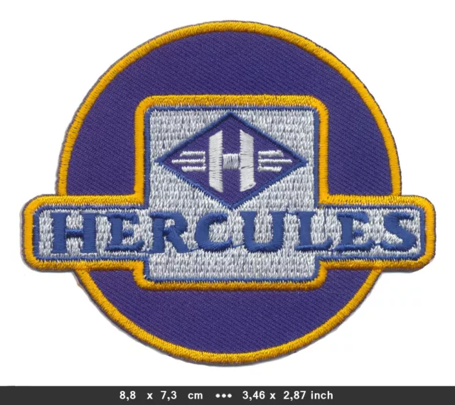 HERCULES Aufnäher Patch Motorrad Mofa Mokick Kleinkraftrad Sachs Deutschland