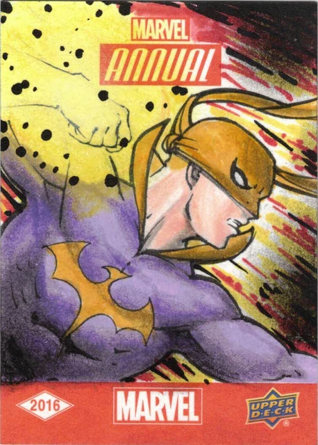 2016 Marvel Annual Israel Arteaga Sketch Card 1/1 Iron Fist