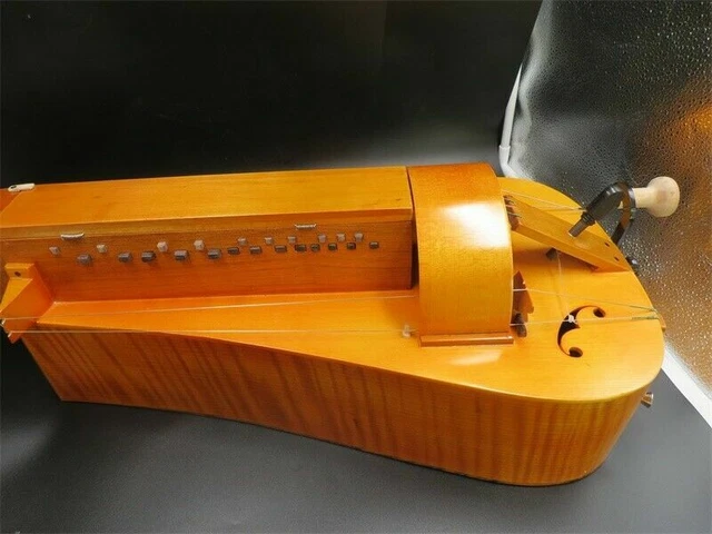 Fabriqué à la main 6 cordes 24 touches Hurdy Gurdy, dos palissandre épinette topy excellent son 9