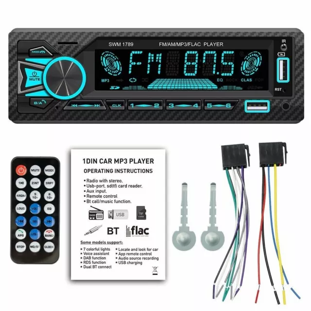 Bluetooth Car In-dash Radio Stereo Audio Head Unit MP3/USB/AUX-IN/AM/FM Player