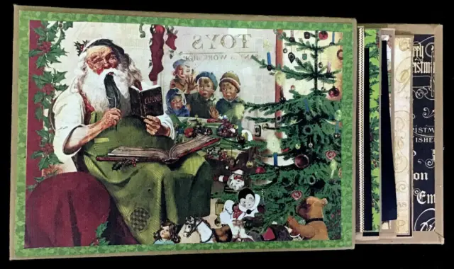Calendario de Navidad - Libro de recortes único emporio de Navidad arte artesanal vintage