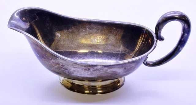 Otto Wolter Sterling Silver Gravy Sauce Boat Saucer 186.2 Grams
