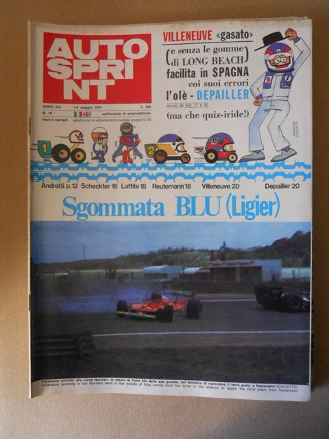 AUTOSPRINT N 15 1979 Villeneuve Rivista di F1 e Rally [P52] EUR 7,32 ...