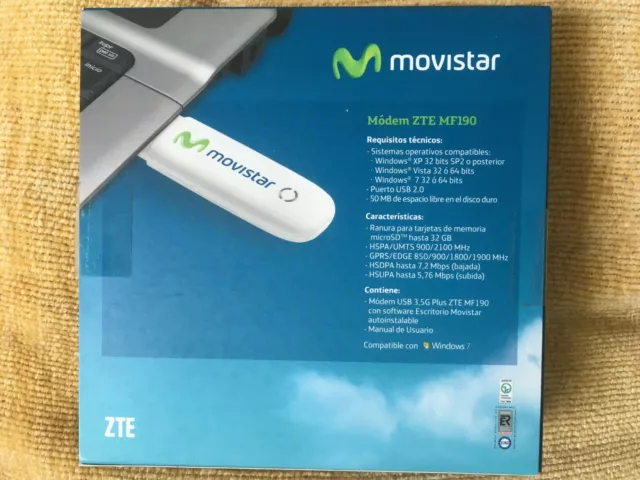 Zte Mf190 Movistar High Speed Internet Usb  3G Modem Pendrive 2