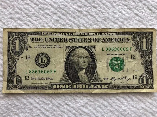 FLIPPER $1 Dollar Bill, UNIQUE SERIAL NUMBER's - BUY ONE or ALL