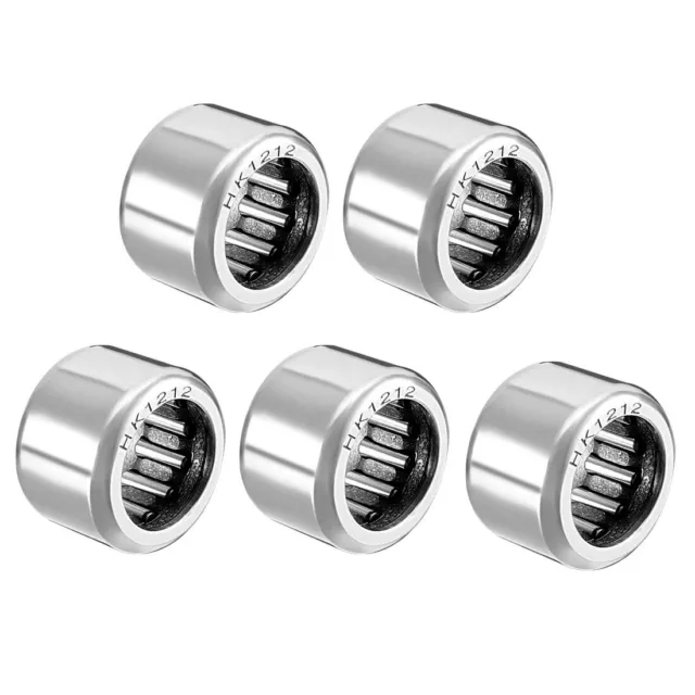 HK1212 Drawn Cup Needle Roller Bearings 12mm Bore Dia, 18mm OD, 12mm Width 5pcs