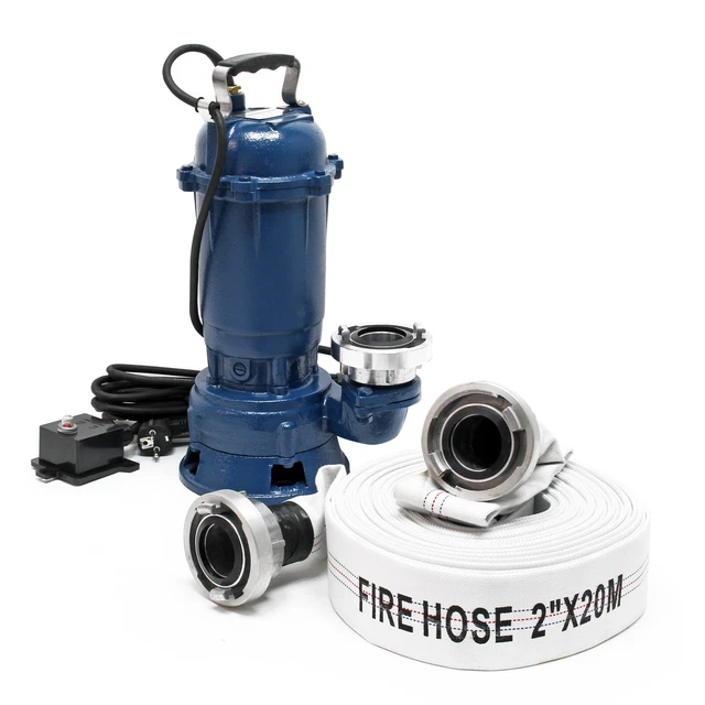 TTPompa per acque reflue 1100W 15.000l/h Tubo di 20m Pompa a immersione