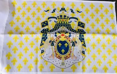 Sweat à Capuche Neuve Motif Drapeau Et Armoiries De Sainte Jeanne D'Arc - Made In France