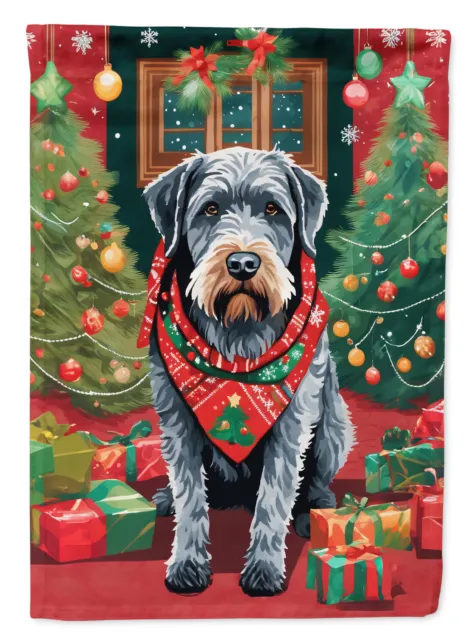 German Wirehaired Pointer Christmas Flag Canvas House Size DAC3472CHF