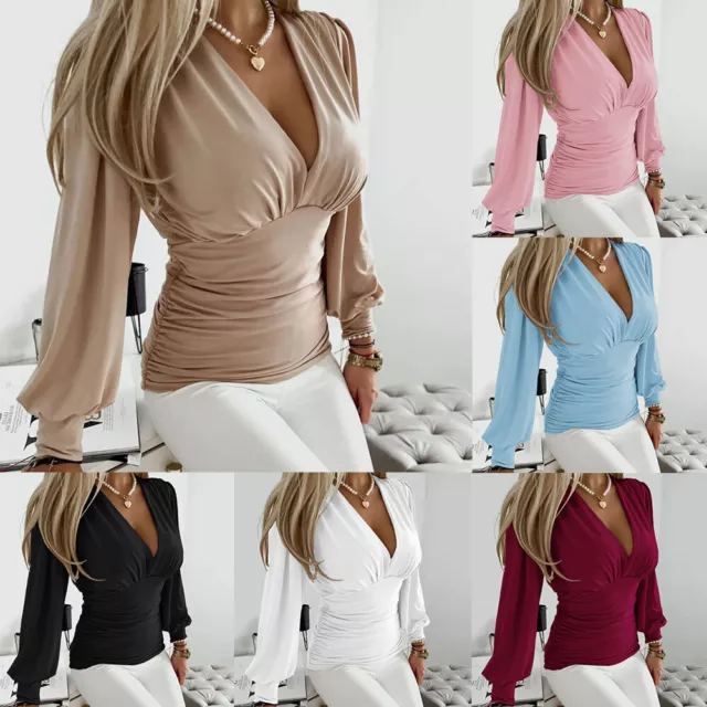 WOMEN'S LOW-CUT V-NECK Sexy Lace Long Sleeve Wrapped Hip Tight