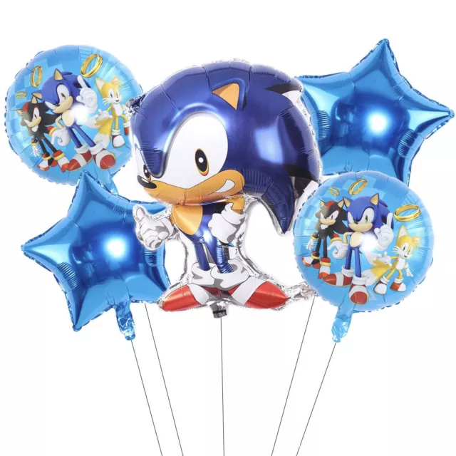 Super Sonic balloons Banners Age Foil & Latex Set Kids Birthday