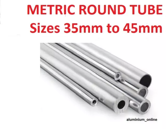 ALUMINIUM ROUND TUBE METRIC 35mm 38mm 40mm 42mm 45mm 1