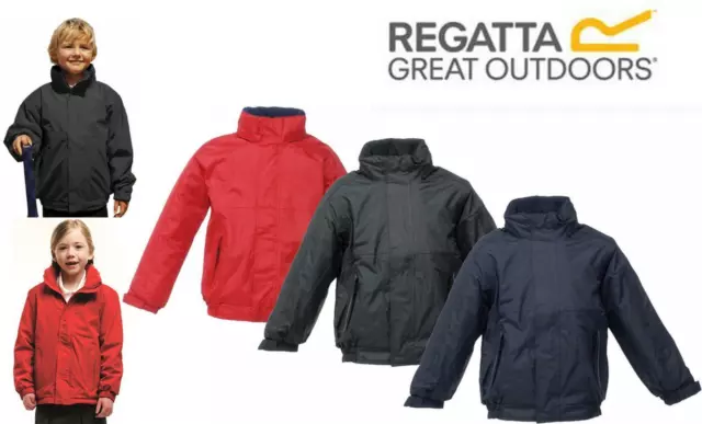 BOYS GIRLS REGATTA DOVER WATERPROOF FLEECE LINED JACKET | Kids