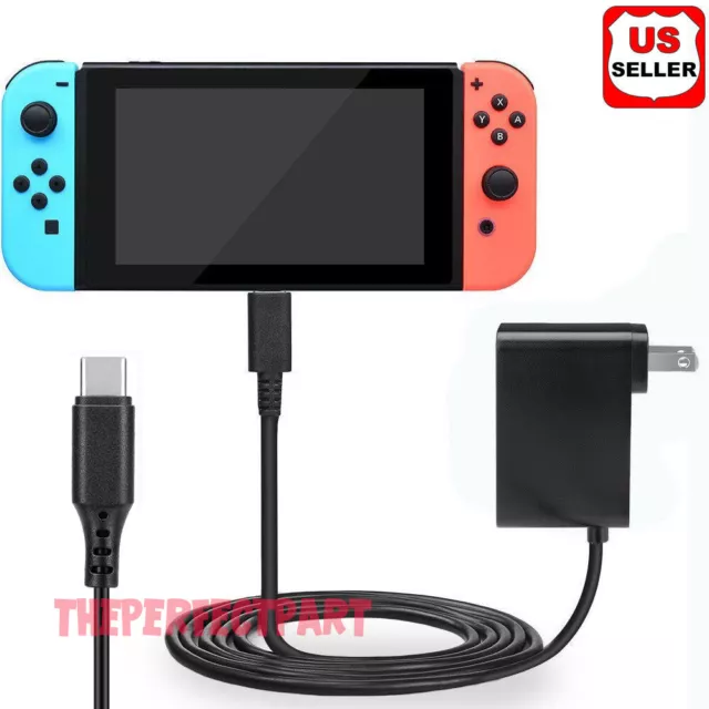 For Nintendo Switch AC Power Supply Adapter Home Wall Travel Charger Cable 2.4A