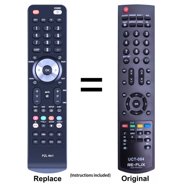 Replacement Remote Control For Grundig TV GLCD3206HDV ,GLCD2206HDV