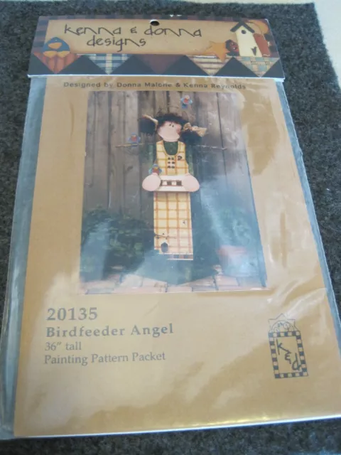 WELCOME Pattern BIRDFEEDER ANGEL Painting Packet kenna & donna SEALED Vintage