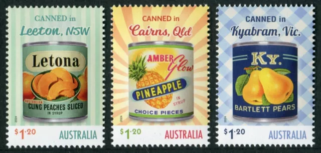 Nostalgic Tinned Fruit Labels 2024 - Mnh Set Of Three (B281)