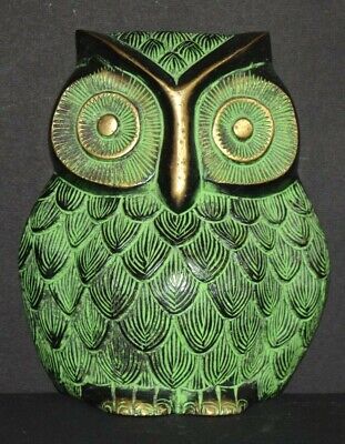 Owl Wall Hanging Brass Night-Bird Replica Handicraft Table Decor Showpiece EK209
