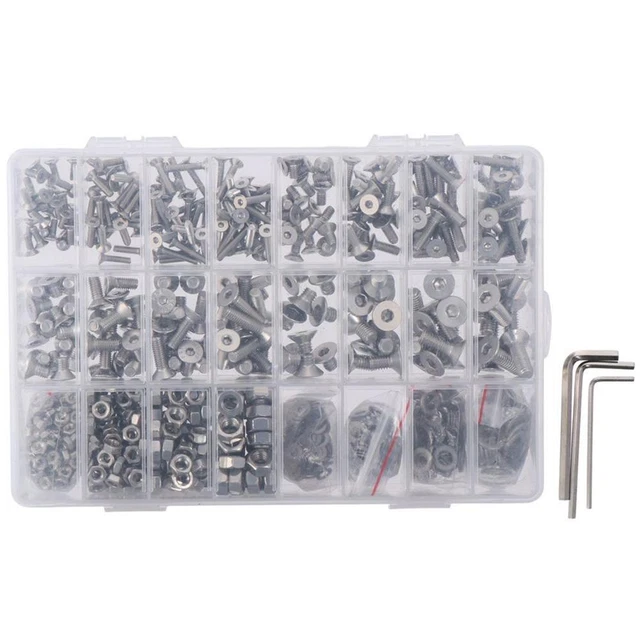 240 PC NUT And Bolt Washer Lock Set M4 M5 M6 M8 M10 In