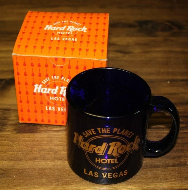 HARD ROCK HOTEL Las Vegas Save the Mug Cobalt Blue with Box 6.