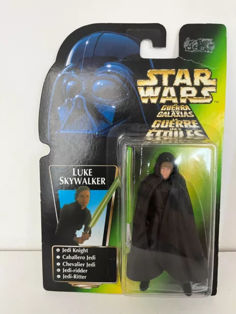 Star Wars Power Of The Force Luke Skywalker Jedi Knight Figure Verde Tri-Logo