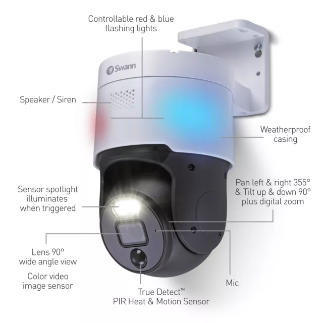 Swann 4K Pan-Tilt Add-On Security Camera - SWNHD-900PT 3