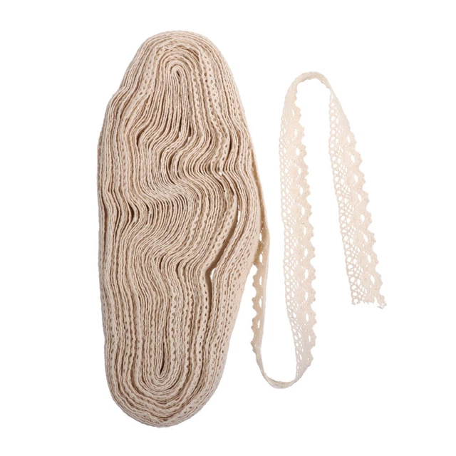 25 Yards Cotton Lace Bride Wedding Sewing Applique Ribbon Hair Bows