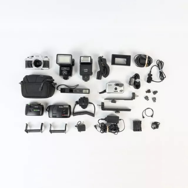 Lot of Sunpack & Vivitar Cameras and Accessories (Untested)