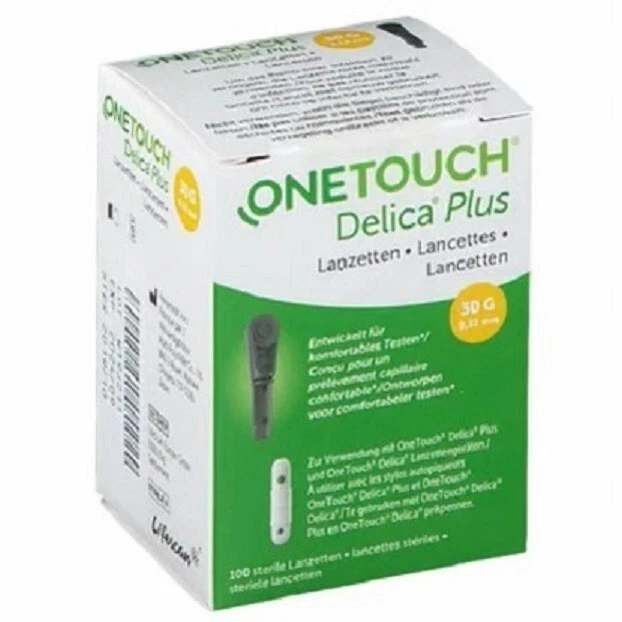 1 X 200 Sterile Lanzetten Neu Ovp Onetouch Delica Plus