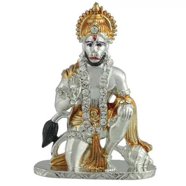 Hanuman Brass Idol God Bajrangbali Statue For Home Office Temple Puja Decor Gift