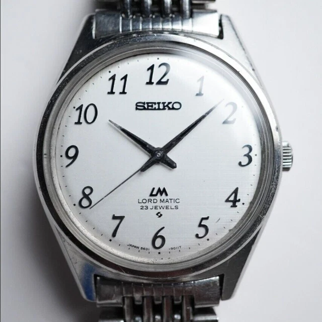 RARE MONTRE HOMME vintage Seiko Lord Matic chiffres arabes cadran texturé... EUR 666,47