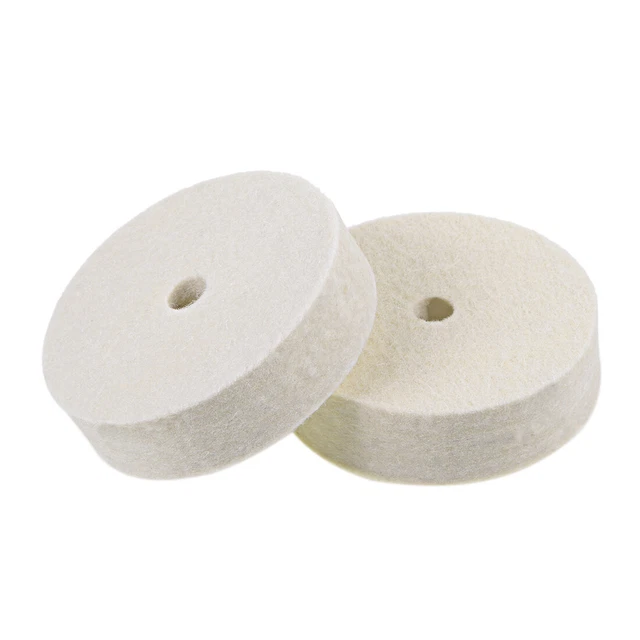 2PACK 3& COMPRESSED Wool Polishing Wheel Round Buffing Pads for Bench ...