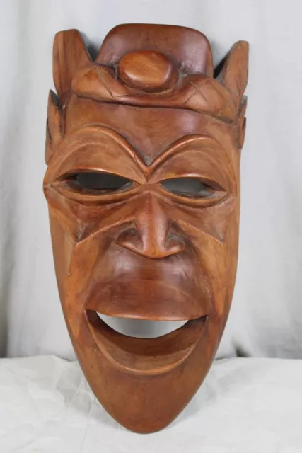 B7/ alte Maske aus Holz geschnitzt , Holzmaske Wandmaske Afrika,Asien - ca 36x19