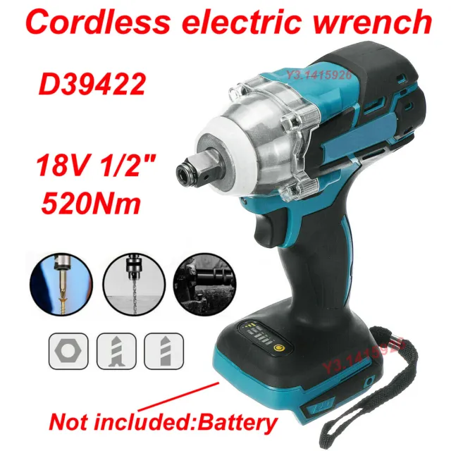 Cordless Brushless Impact Wrench 18V 520Nm 1/2" Body For Makita Battery DTW285Z