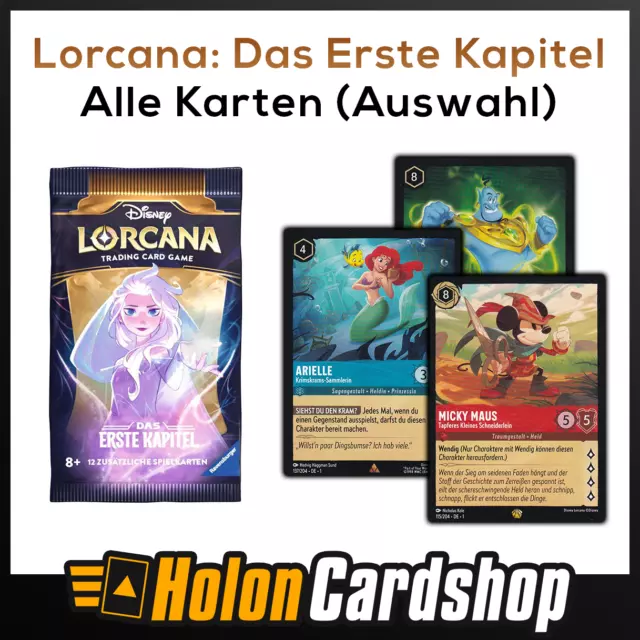 Disney Lorcana TCG - Das Erste Kapitel - Deutsch - Alle Karten (Auswahl)