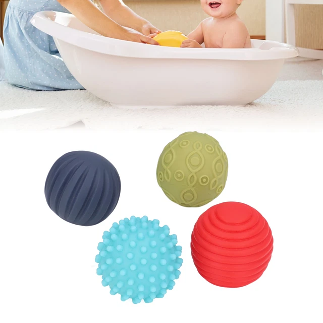 Textured Multi Sensory Ball Set Bright Colors Squeezing Beeping Sound Different