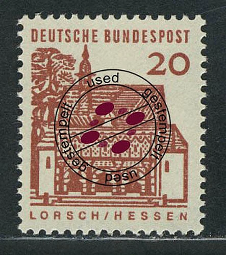 456 Bauwerke 20 Pf Lorsch O gestempelt