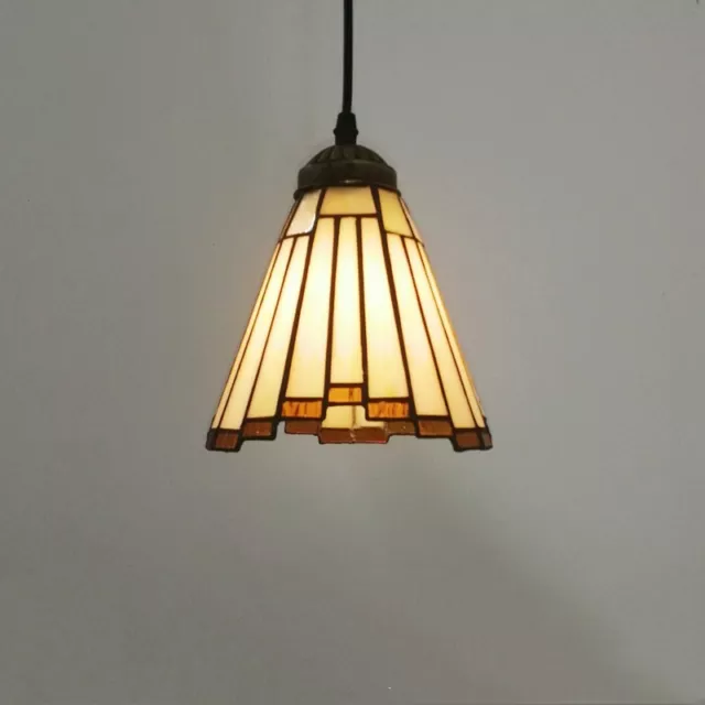 Tiffany Vintage Stained Glass Pendant Light Fixture Retro Hanging Ceiling Lamp