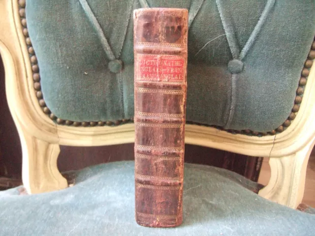 lot livres anciens, 1699, 1 volume, Dictionary English & French , 17e, CPT
