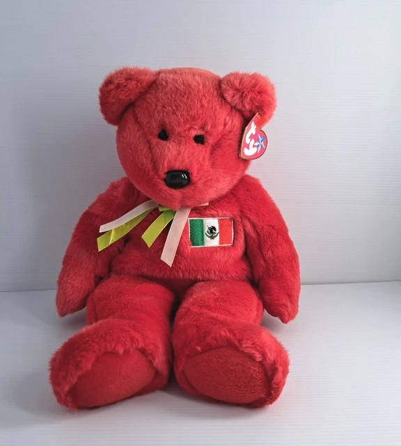 TY ORIGINAL BEANIE Buddy Osito The Mexican Bear Plush Toy 35cm New