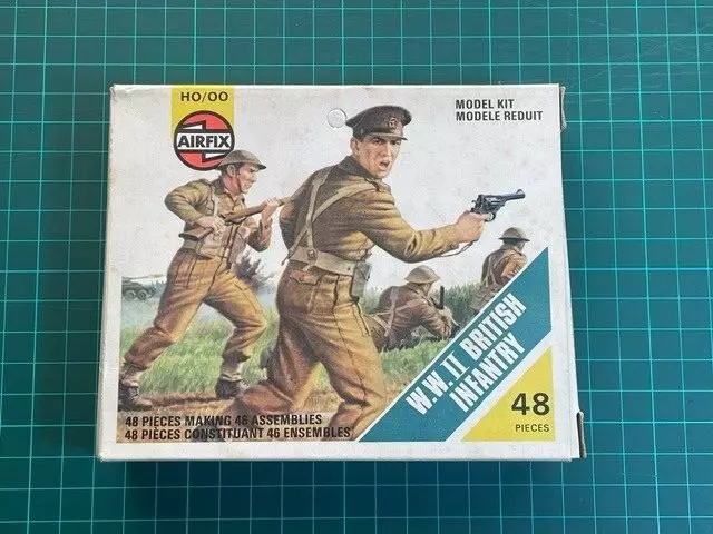 Airfix HO/OO 1/72 Scale WWII  Vintage British Infantry Type 2  Figures Boxed Set
